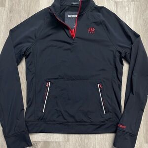 009–Abercrombie & Fitch Black Pullover with Red Trim